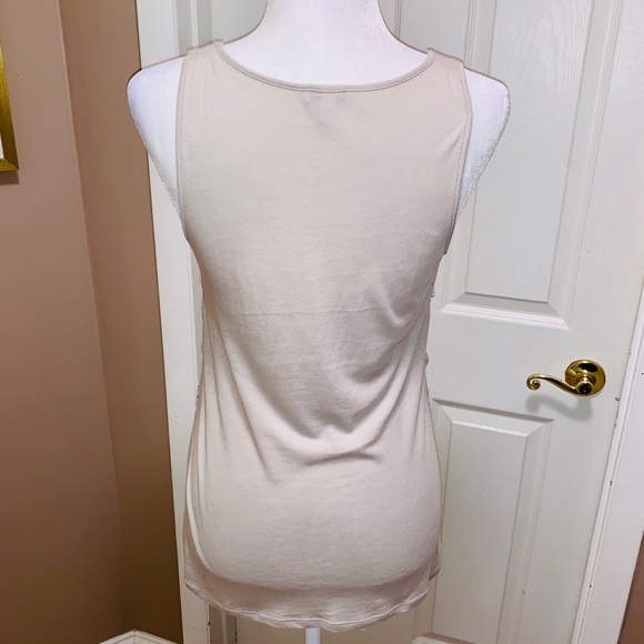 Express Silver Metallic Crocheted Tunic Tank Top - Picture 4 of 8